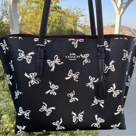 Coach Handbags - Coach Mollie Tote bag NWOT black with white bows